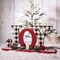 Joy Christmas Centerpiece Table Decorations 11.42 Inches Wooden Joy Decorative Display Sign on Table or Fireplace Christmas Table Decor Rustic Xmas Desk Decoration for Home and Kitchen
